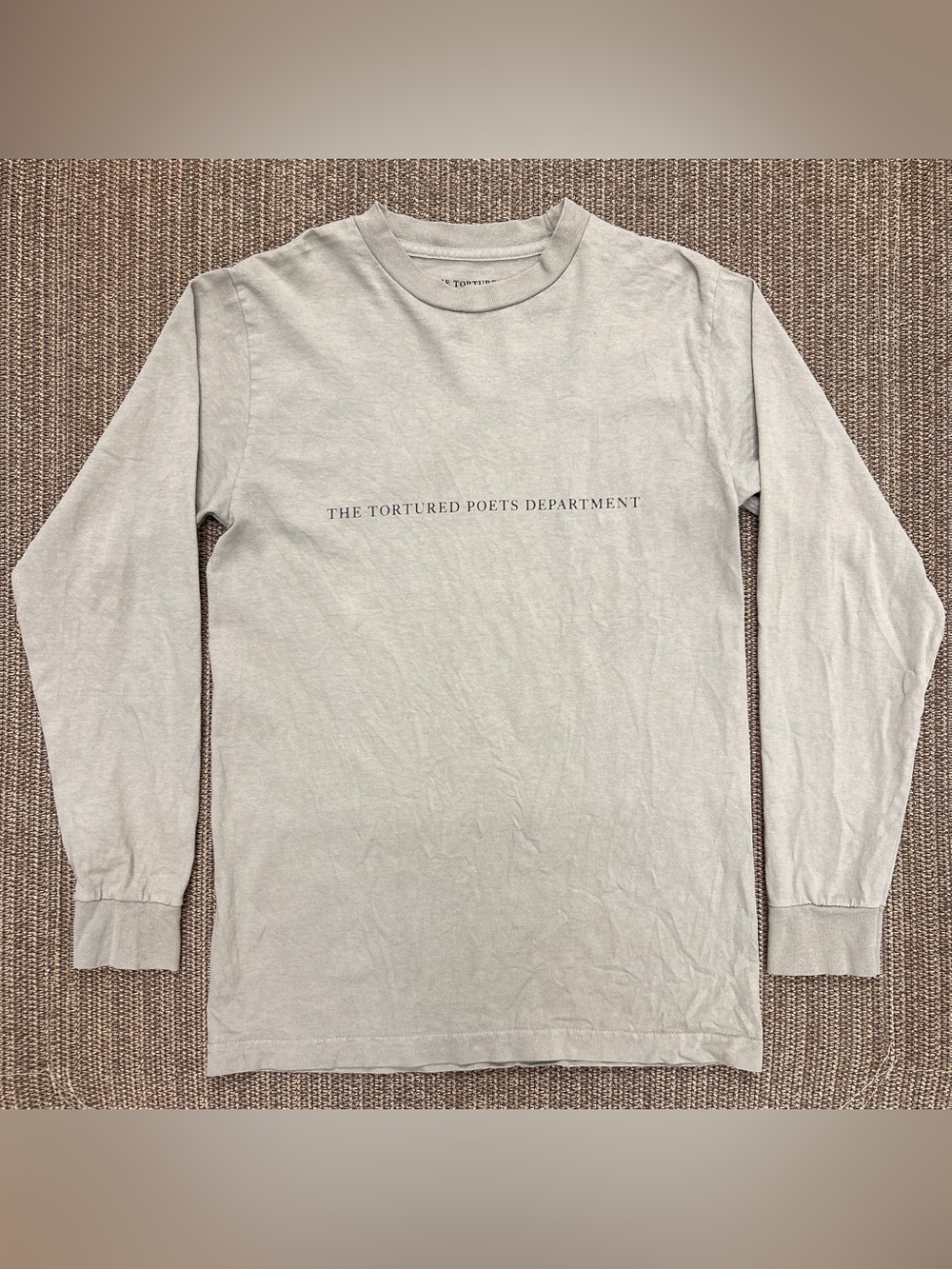 Taylor Swift The Tortured Poets Department Long Sleeve Tee - Light Gray